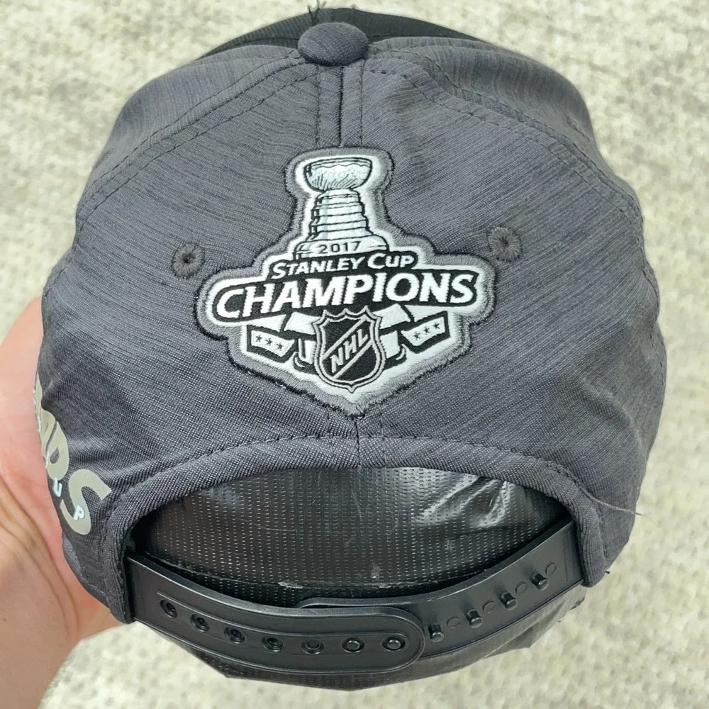 Pittsburgh Penguins Hat Cap Strap Back 2017 Stanley Cup Champs Reebok YOUTH KIDS